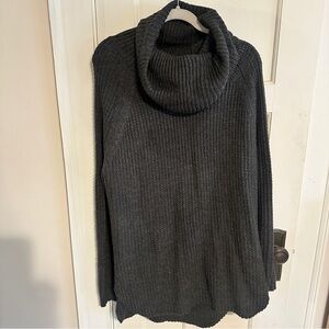 A New Day / Cozy Charcoal Thick Turtleneck Sweater